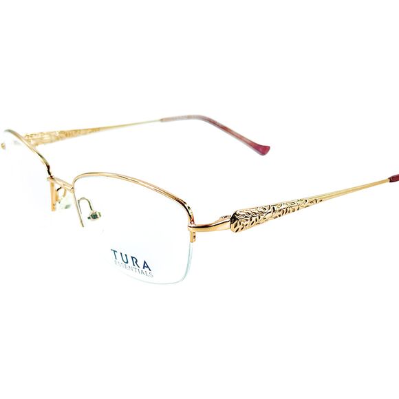 Tura R906 Womens Semi Rimless Eyeglass Frame RGD Rose Gold 52-17 main image 4
